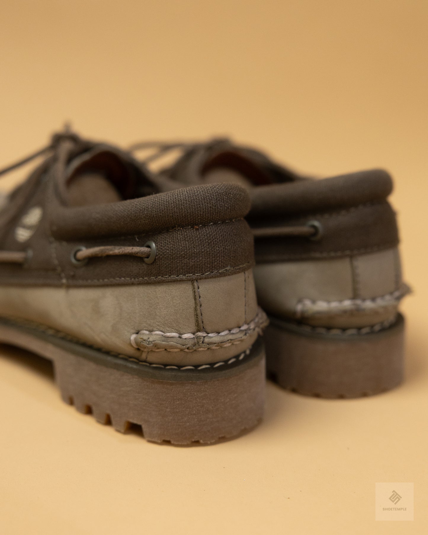 Timberland Authentic 3 Eye Lug Boat Shoes - Olive Nubuck