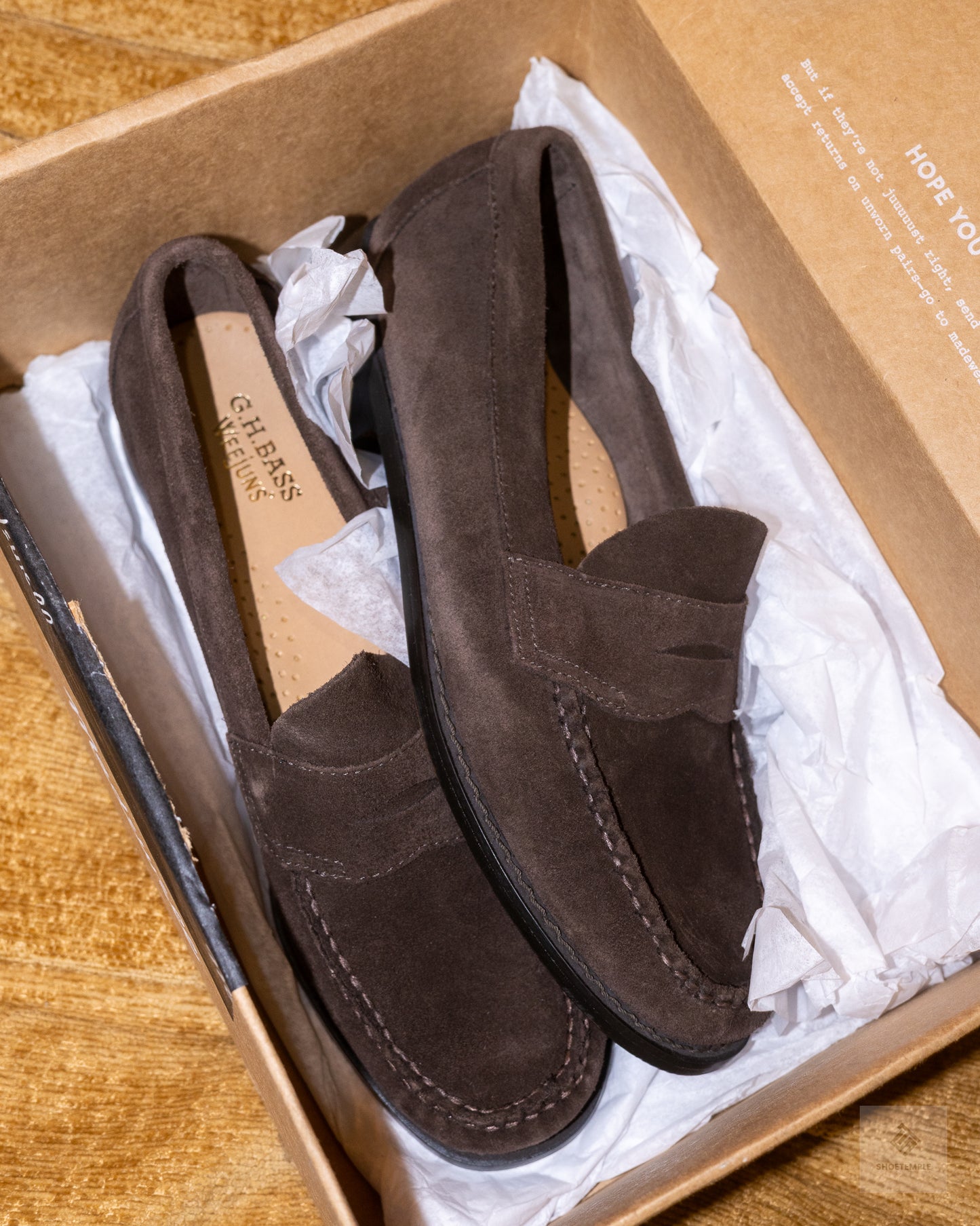 G.H. Bass Suede Penny Loafer in Brown