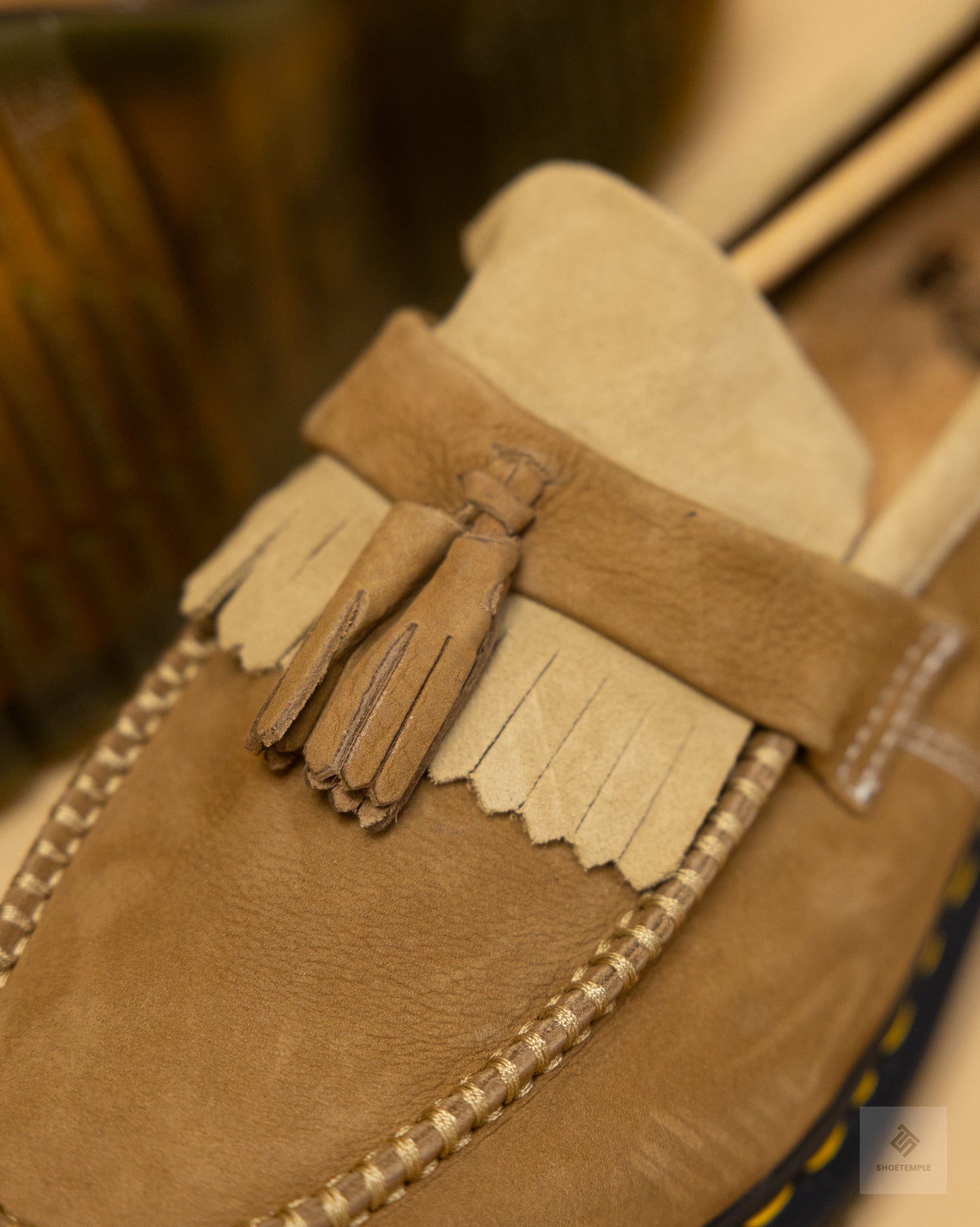 Dr. Martens Adrian Tassel Loafers - Khaki Nubuck
