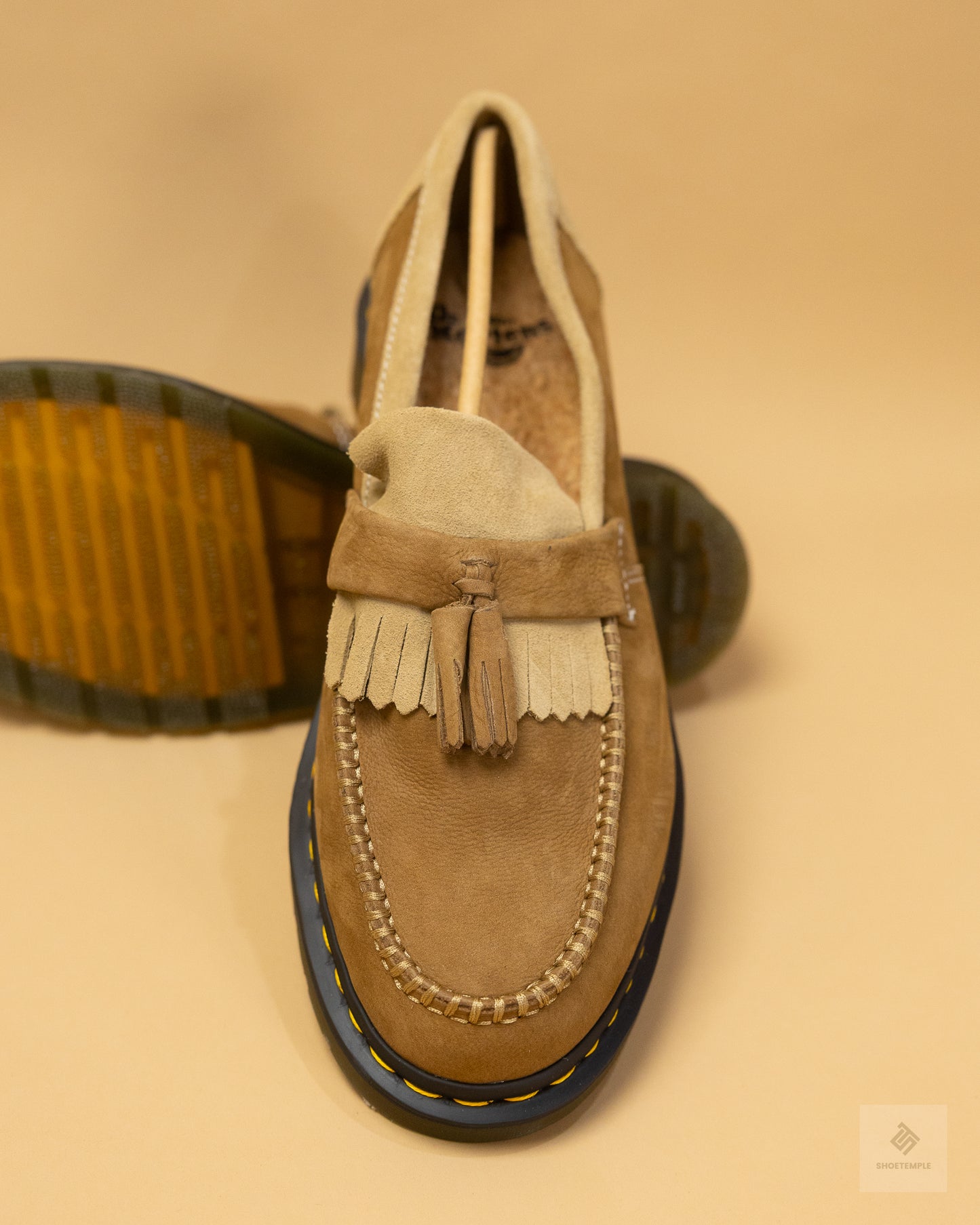 Dr. Martens Adrian Tassel Loafers - Khaki Nubuck