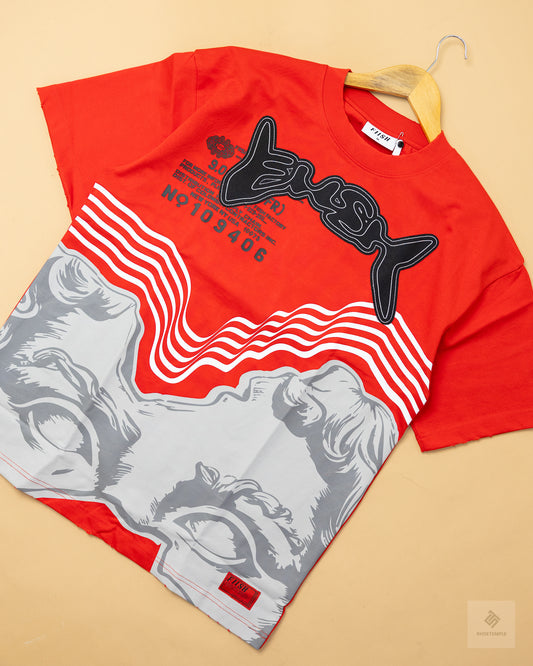 FIISH Heroes Everyone Heavy Weight Graphic T-Shirt – Red