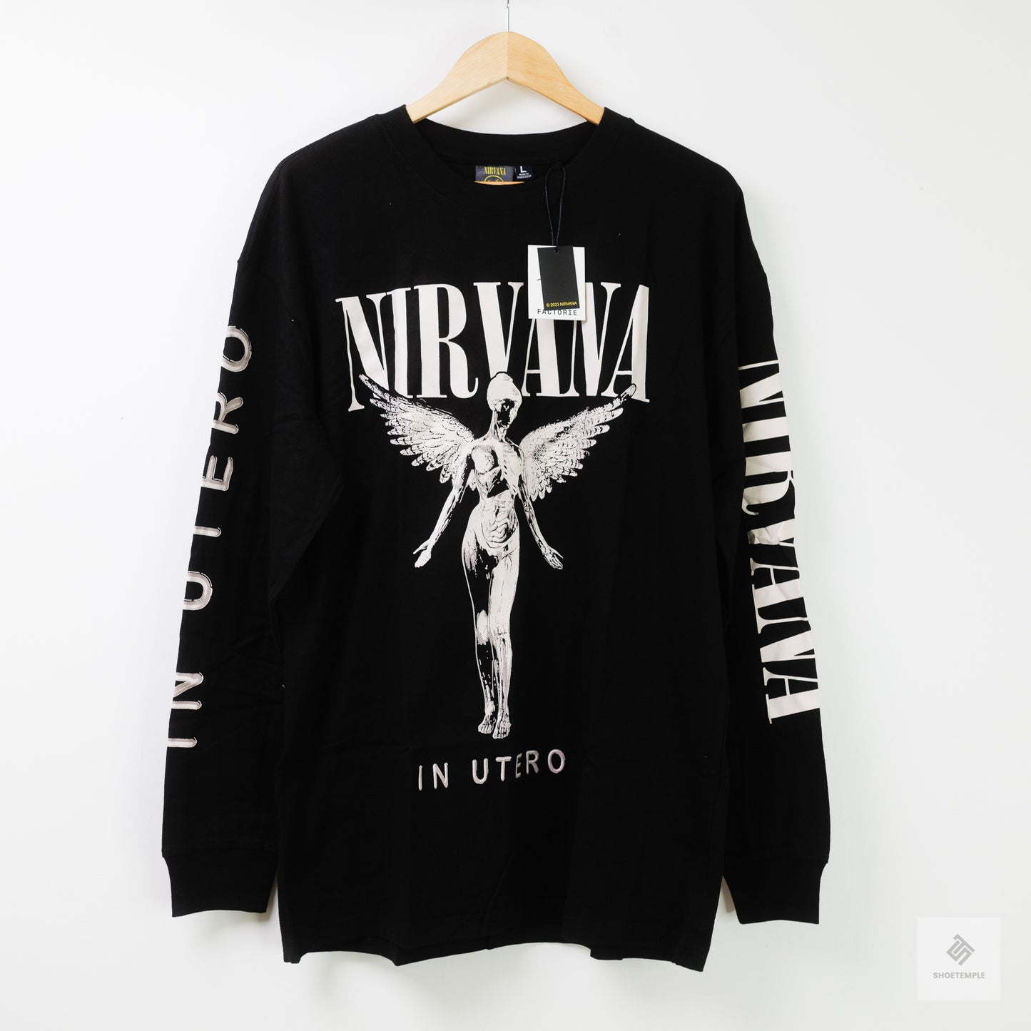 Nirvana Long Sleeve Shirt Utero angel artwork from the band Nirvana