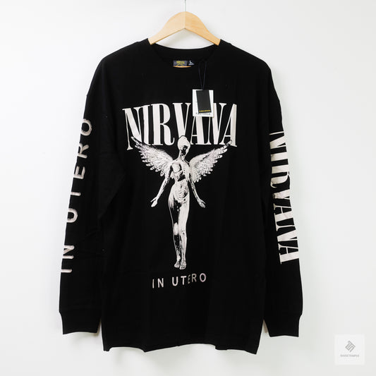Nirvana Long Sleeve Shirt Utero angel artwork from the band Nirvana