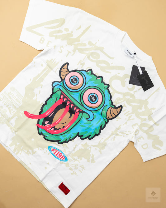 FIISH Monster Heavy Weight Graphic T-Shirt – White