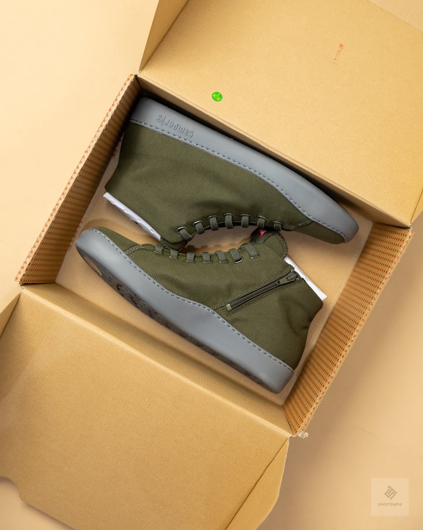 Camper Peu Touring High-Top Sneaker – Olive Green