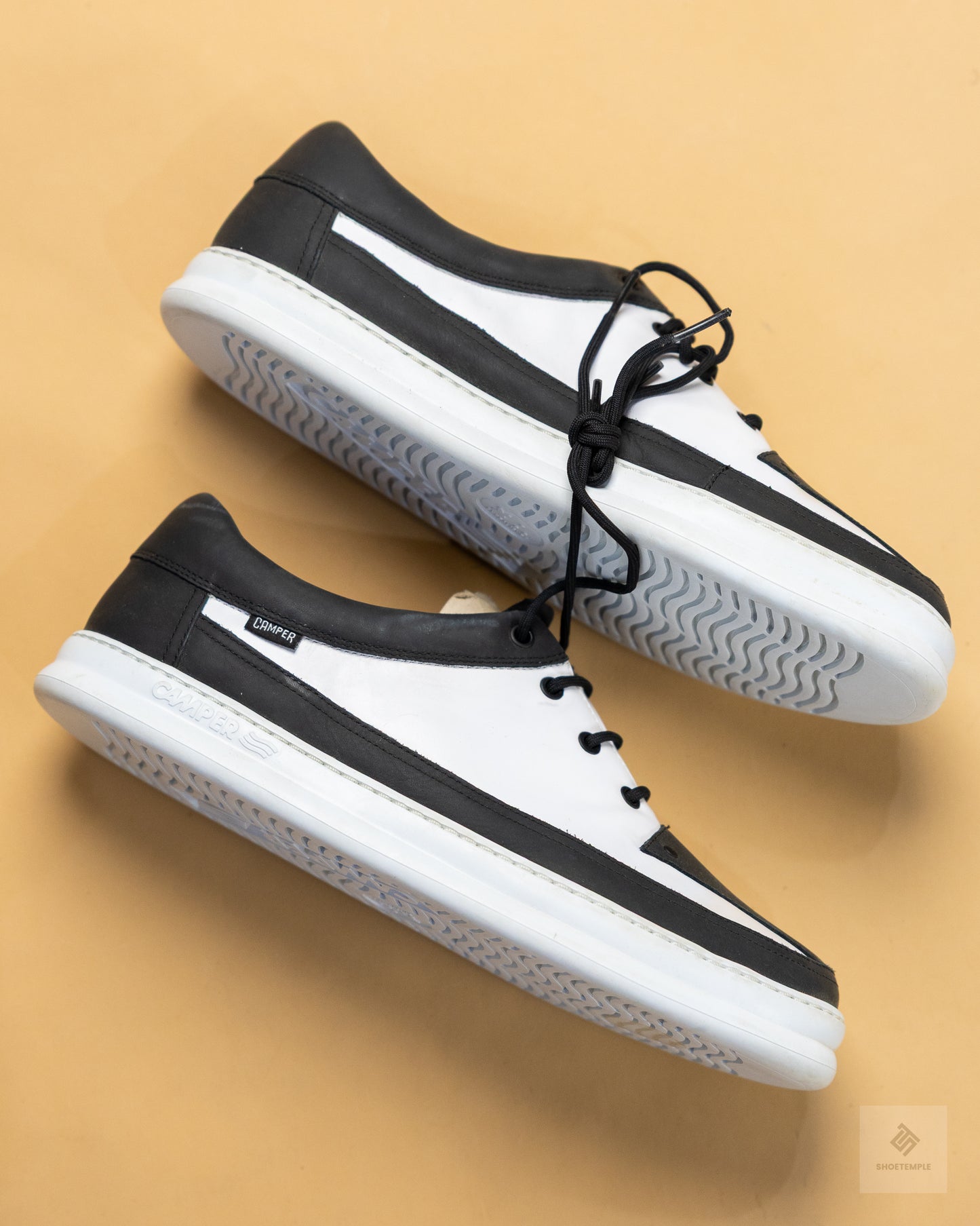 Camper Runner Leather Sneakers – Black/White
