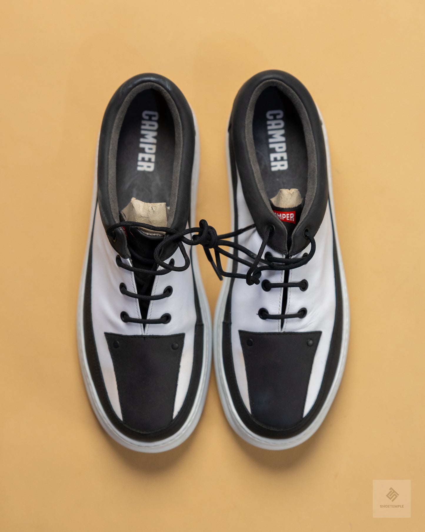 Camper Runner Leather Sneakers – Black/White