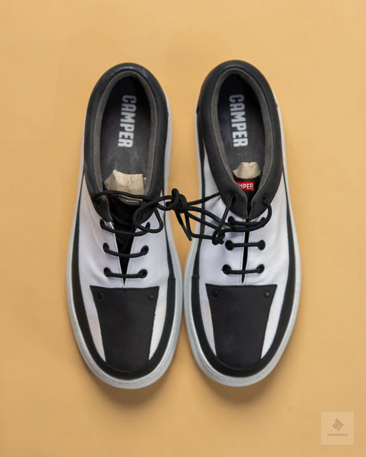 Camper Runner Leather Sneakers – Black/White