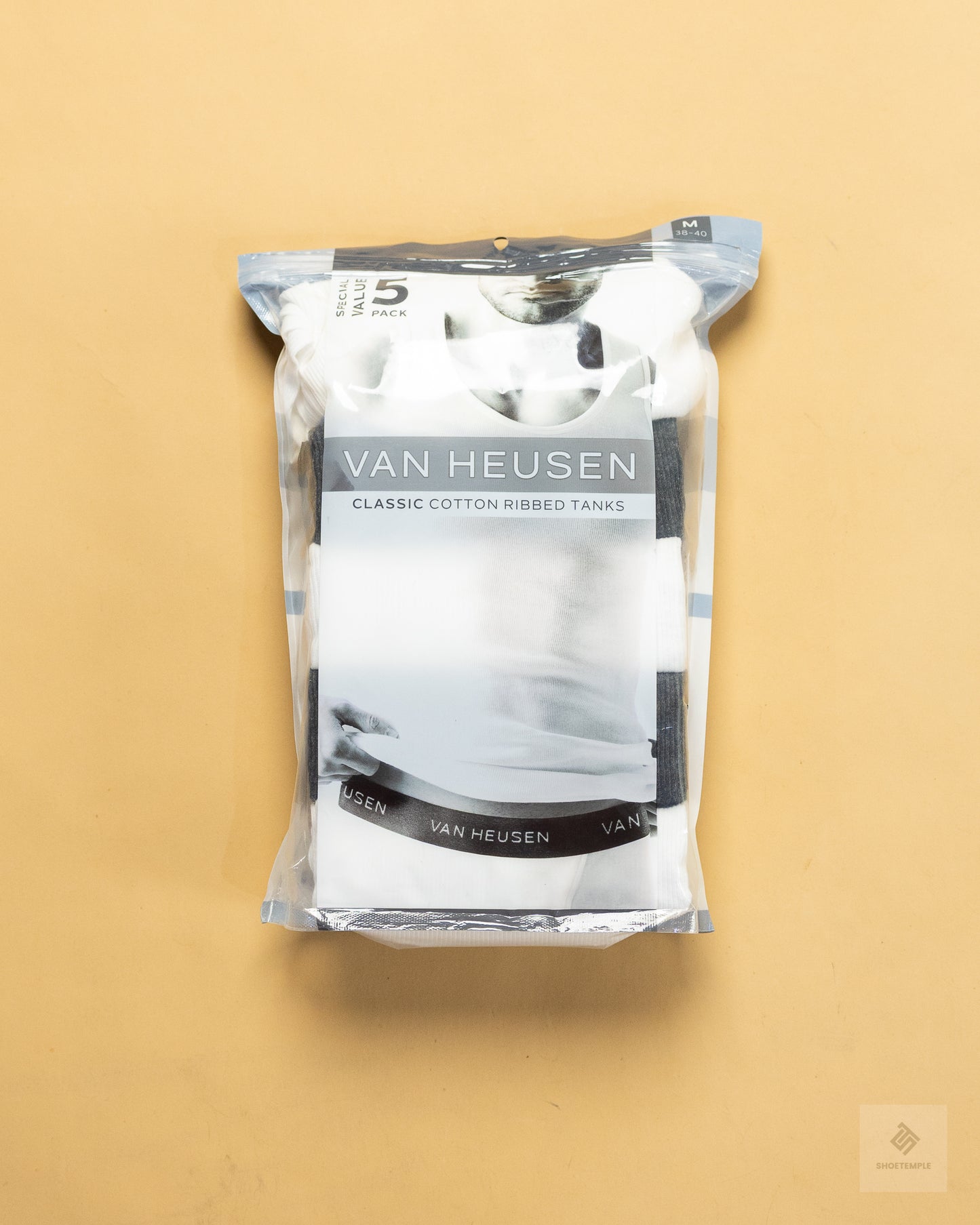 Van Heusen Classic Cotton Ribbed Tanks – 5 Pack