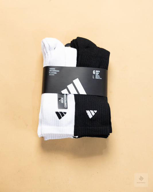 Adidas Men's Athletic Cushioned Crew Socks 6 Pairs - Mixed