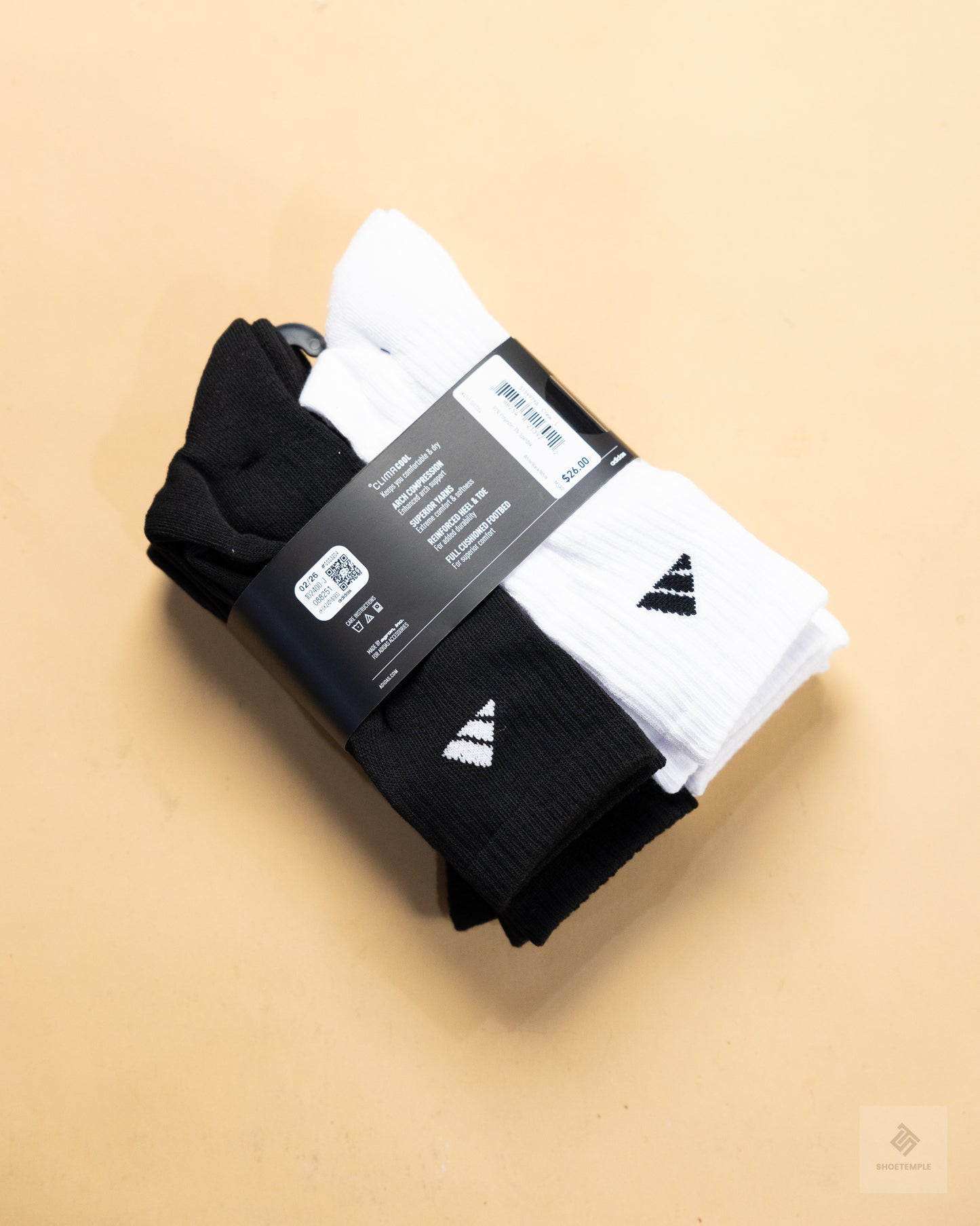 Adidas Men's Athletic Cushioned Crew Socks 6 Pairs - Mixed