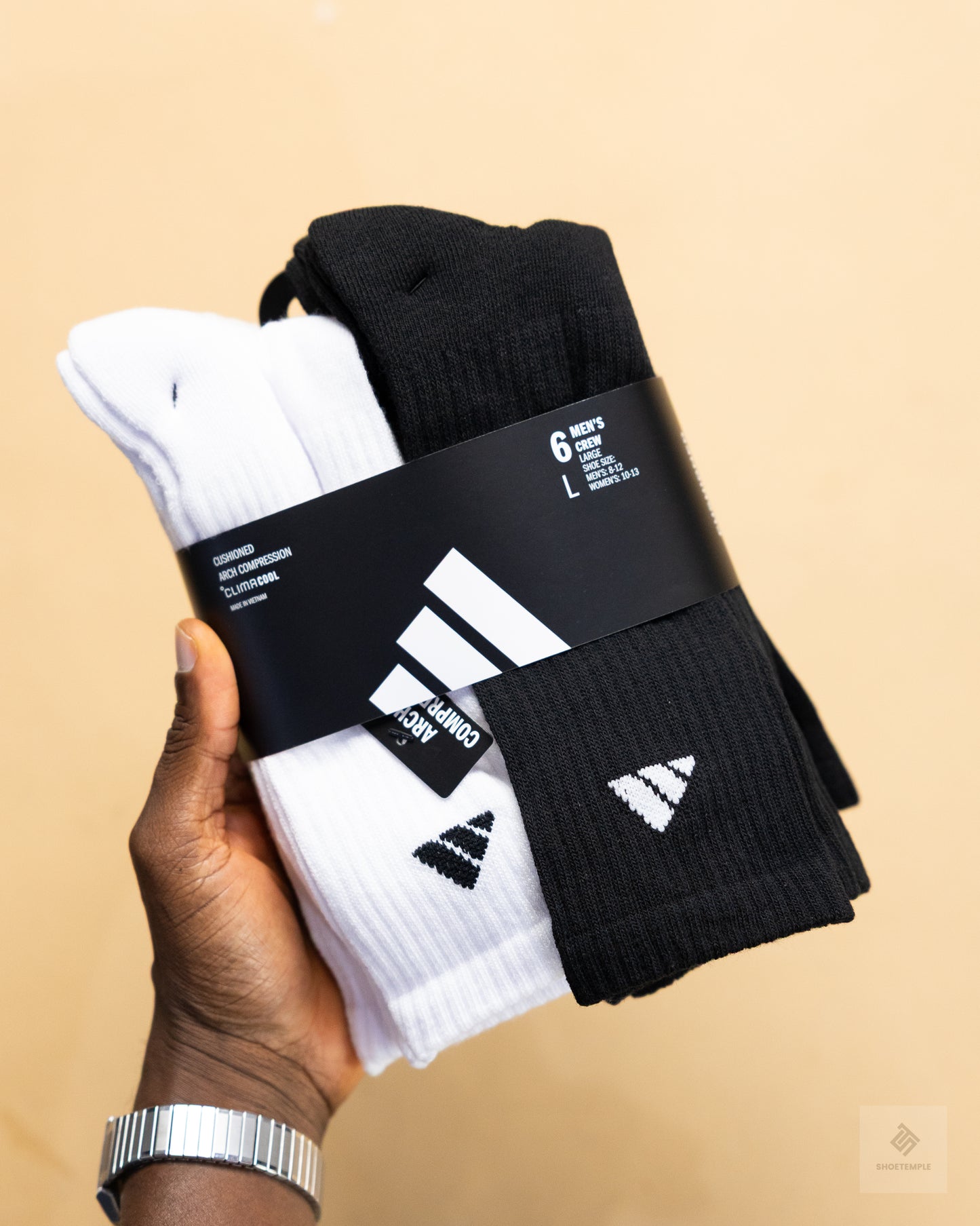Adidas Men's Athletic Cushioned Crew Socks 6 Pairs - Mixed