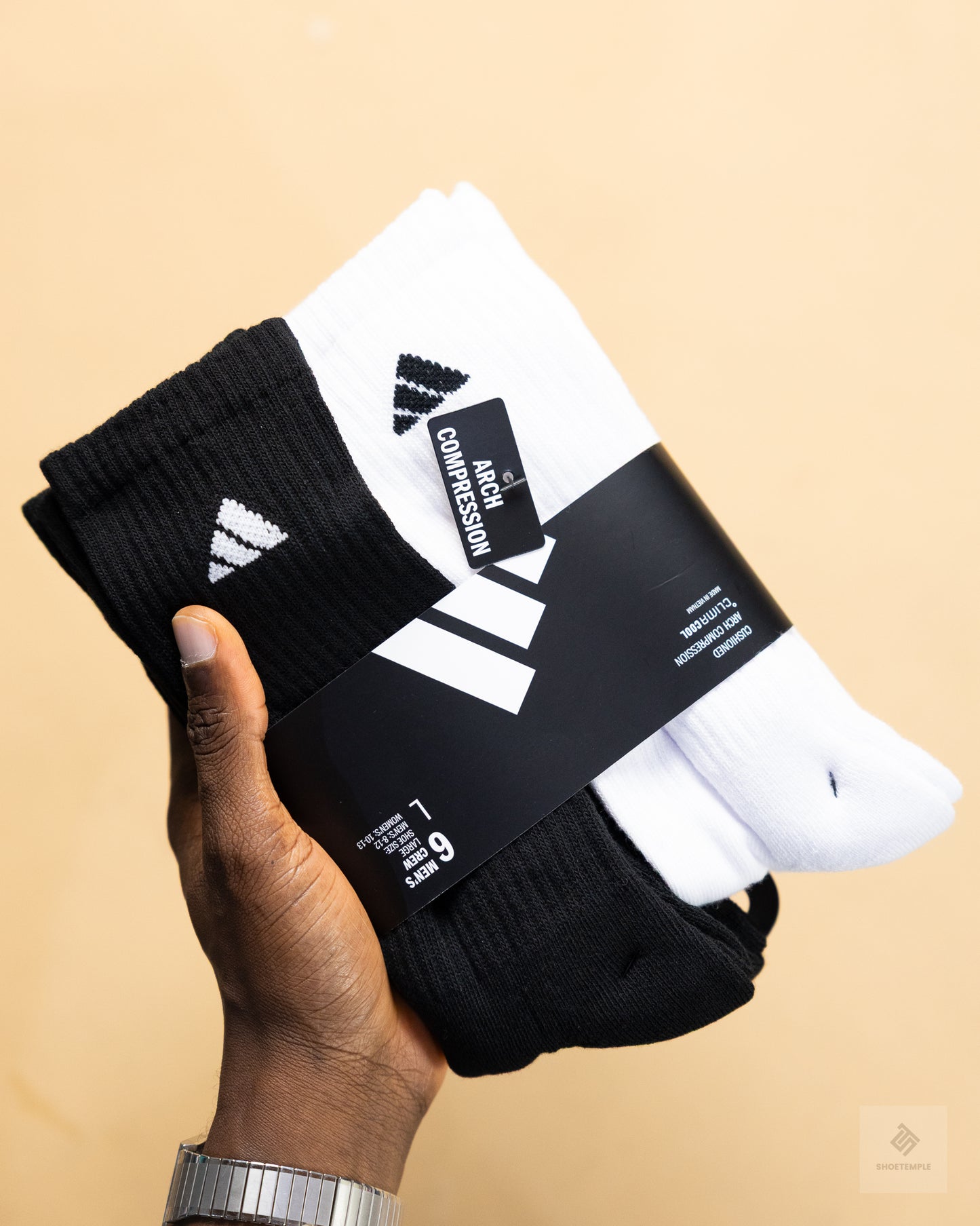 Adidas Men's Athletic Cushioned Crew Socks 6 Pairs - Mixed