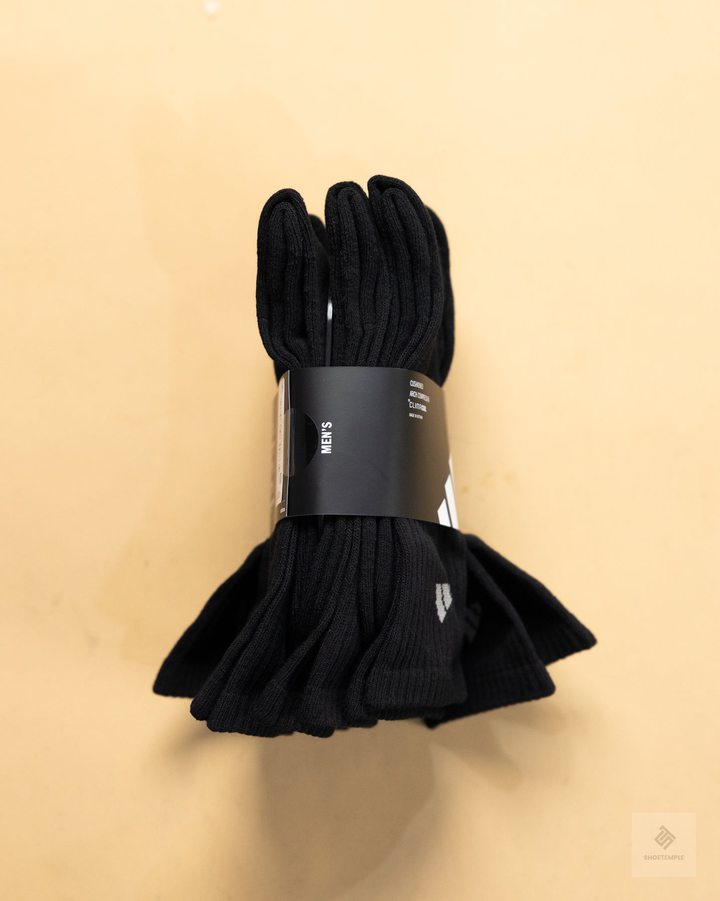 Adidas Men's Athletic Cushioned Crew Socks 6 Pairs - All Black