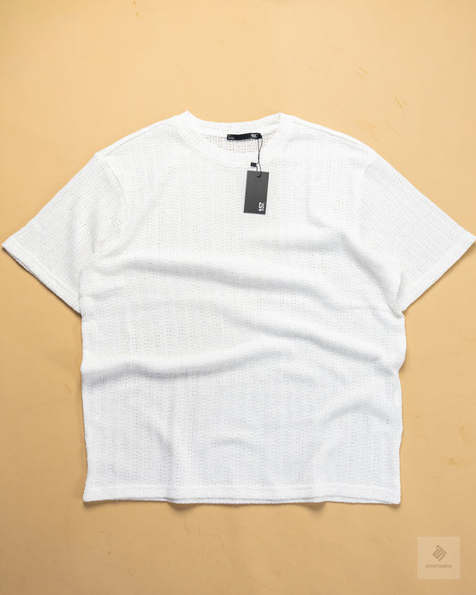 157 Knit Short Sleeve Shirt - White