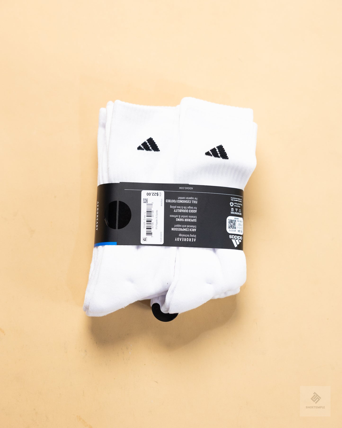 6 in a pack Adidas Men's Athletic Cushioned Crew Socks (6 Pairs) Durable & Comfortable