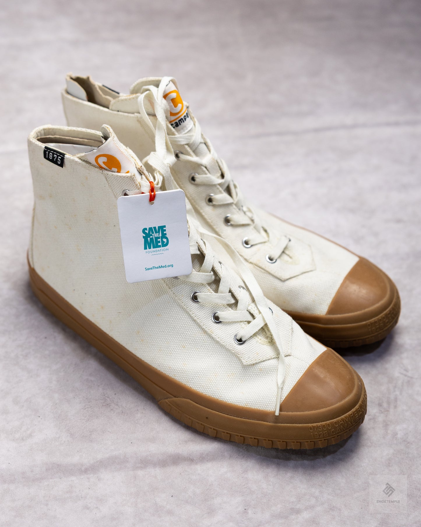Camper Camaleon 1975 white canvas high-top sneakers