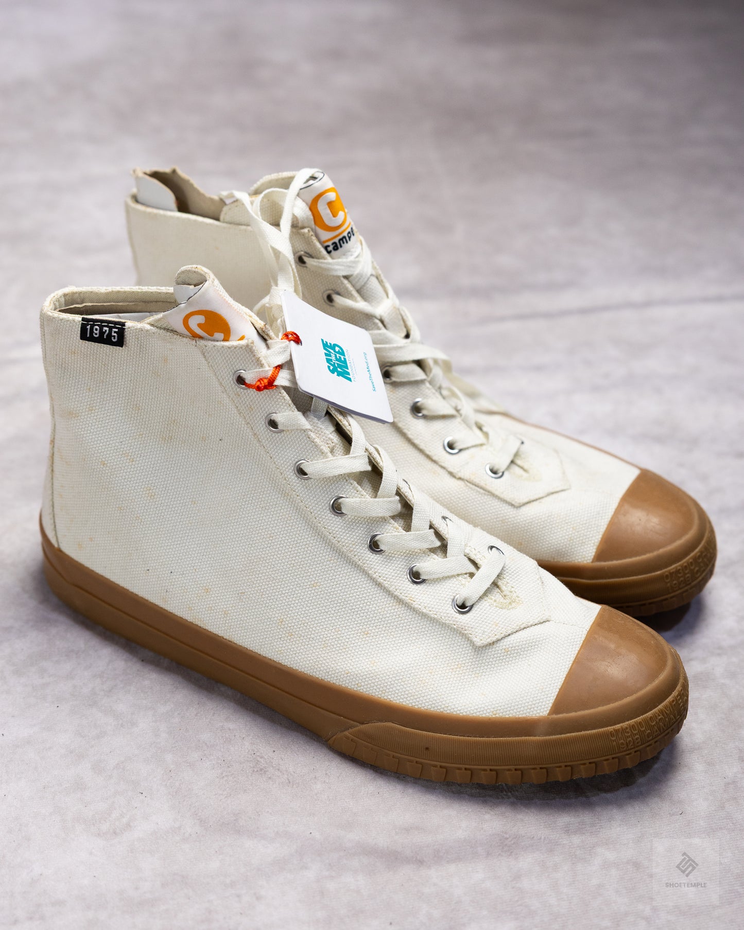 Camper Camaleon 1975 white canvas high-top sneakers