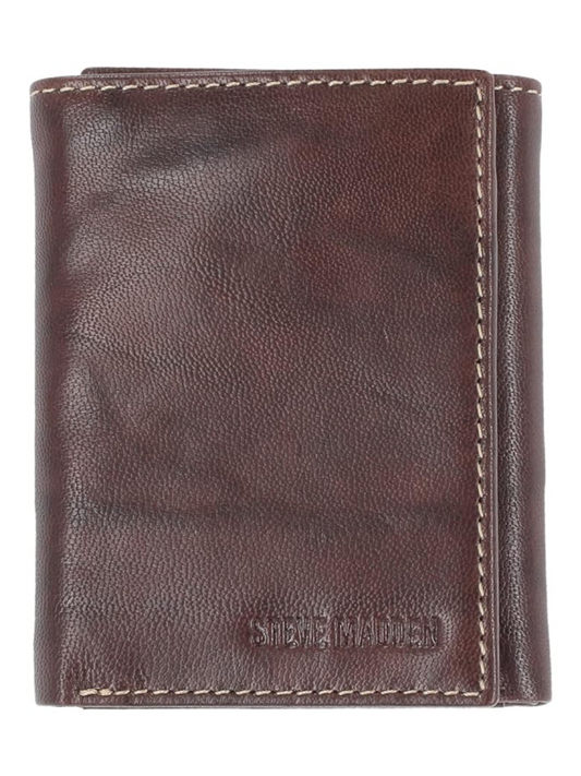 Steve Madden Men's RFID Trifold Wallet with Id Window
