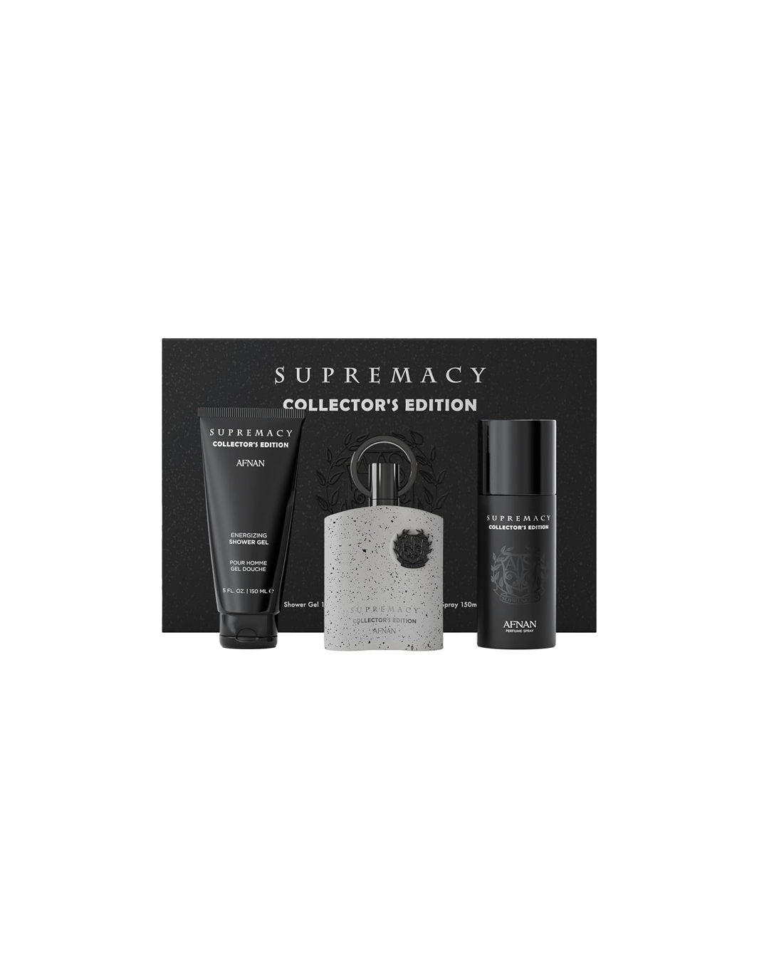 Afnan Supremacy Collector's Edition Luxury Perfume Gift Set for Men – Eau De Parfum (3.4 Oz), Deodorant (5.0 Oz), Shower Gel (5.0 Oz)