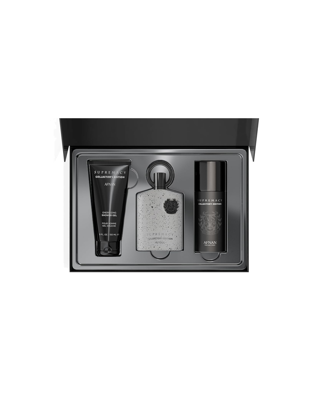 Afnan Supremacy Collector's Edition Luxury Perfume Gift Set for Men – Eau De Parfum (3.4 Oz), Deodorant (5.0 Oz), Shower Gel (5.0 Oz)