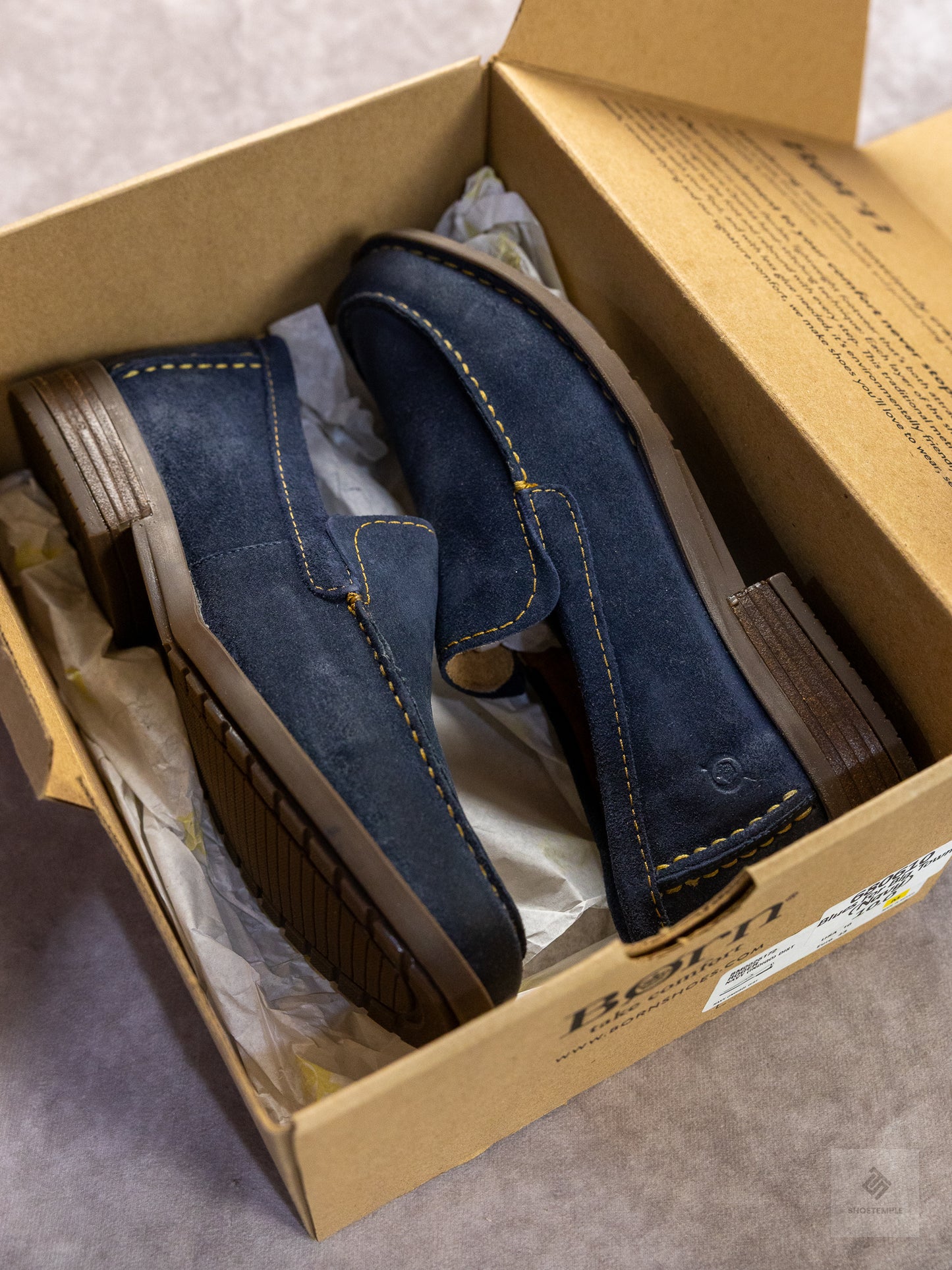 Born Suede Loafer in navy