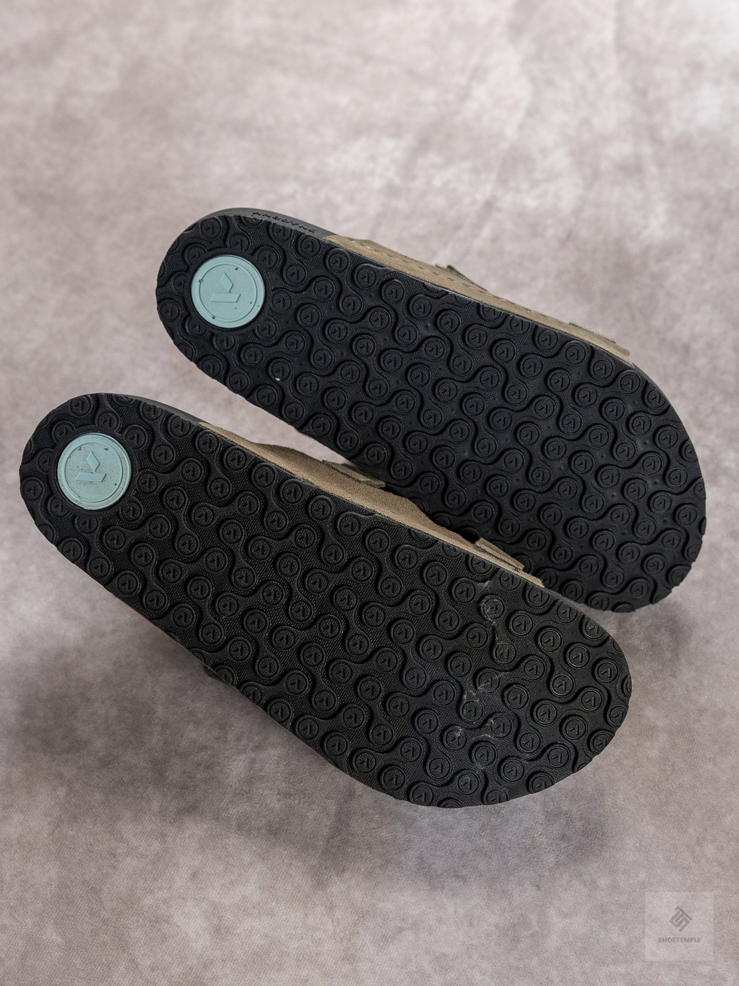 Anodyne Olive Green Two Strap Sandal