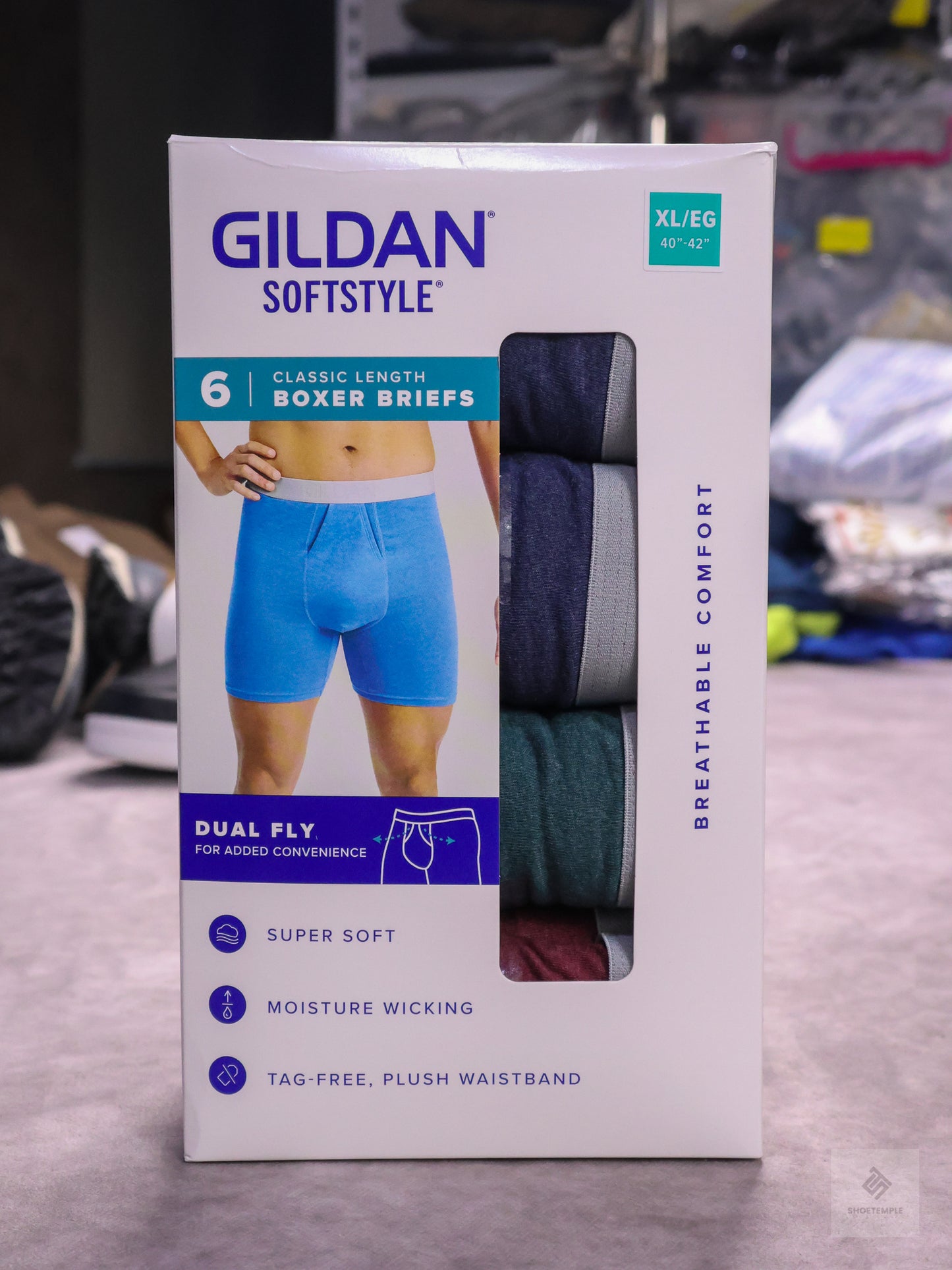 6- Pack Gildan SoftStyle Adult Men's Boxer Briefs