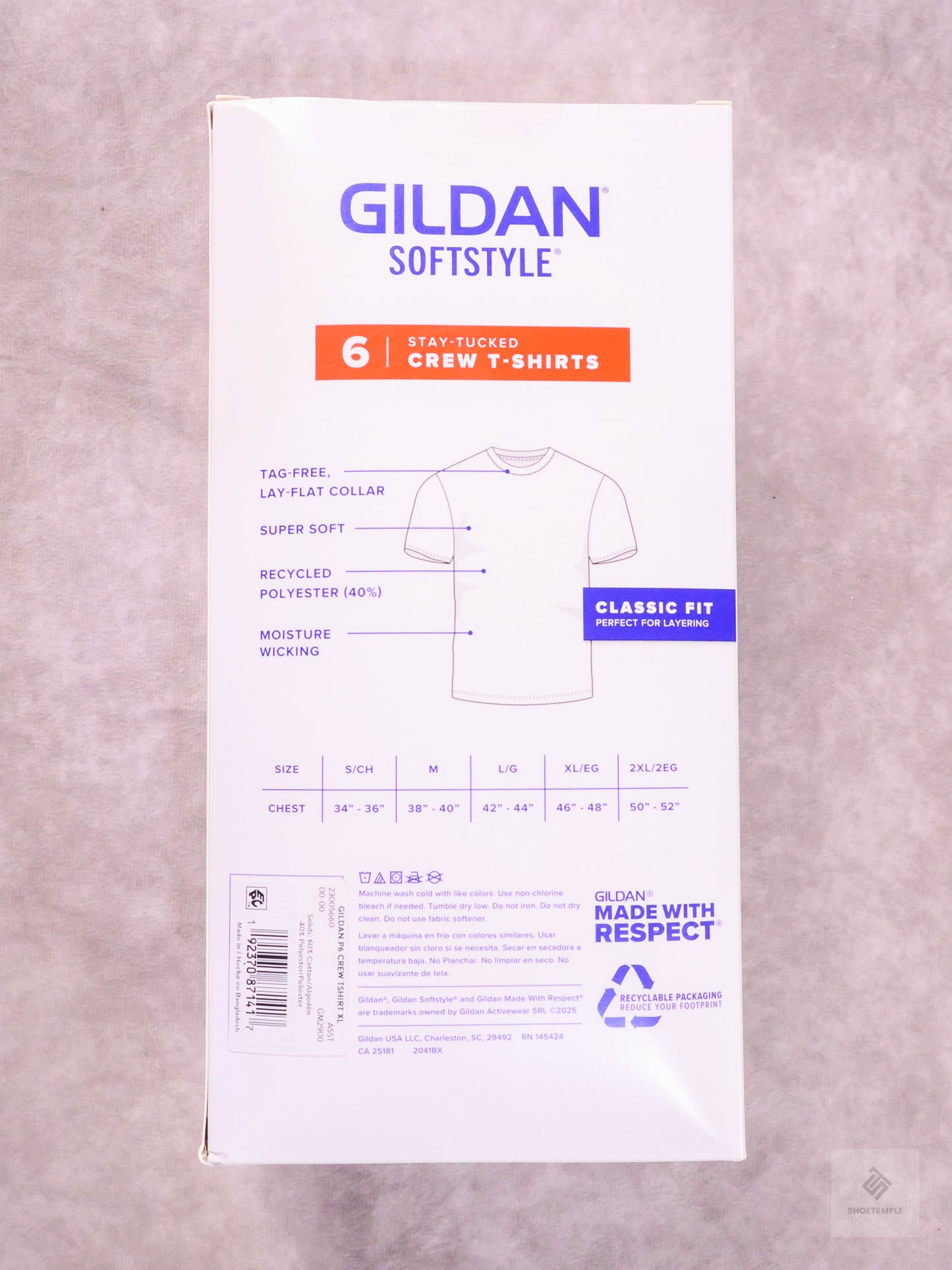 Gildan SoftStyle Men's Crew Neck T-Shirts 6 Pack