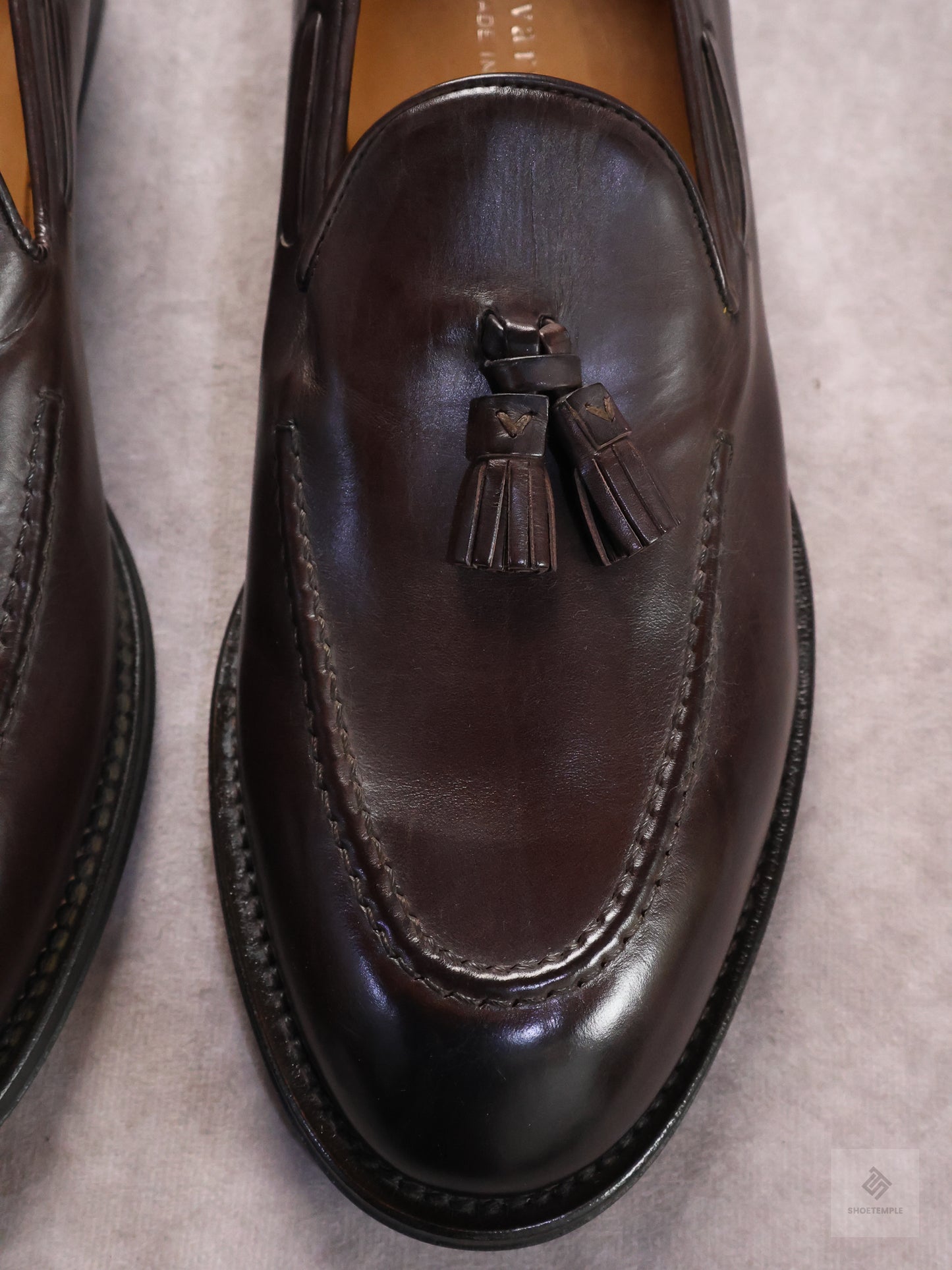John Varvatos Dark Brown Leather Tassel Loafer