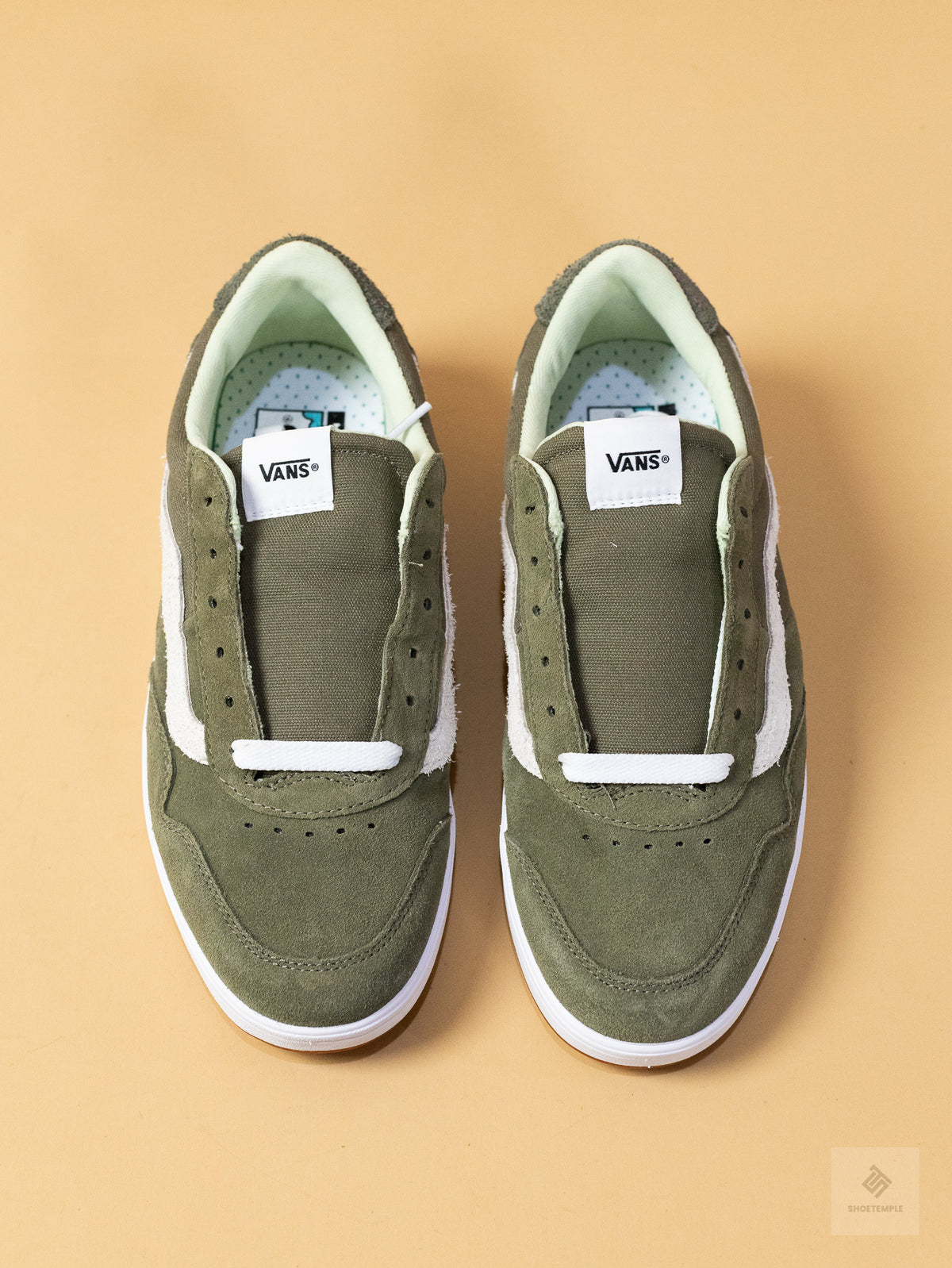 Olive green Vans Cruze Too ComfyCush