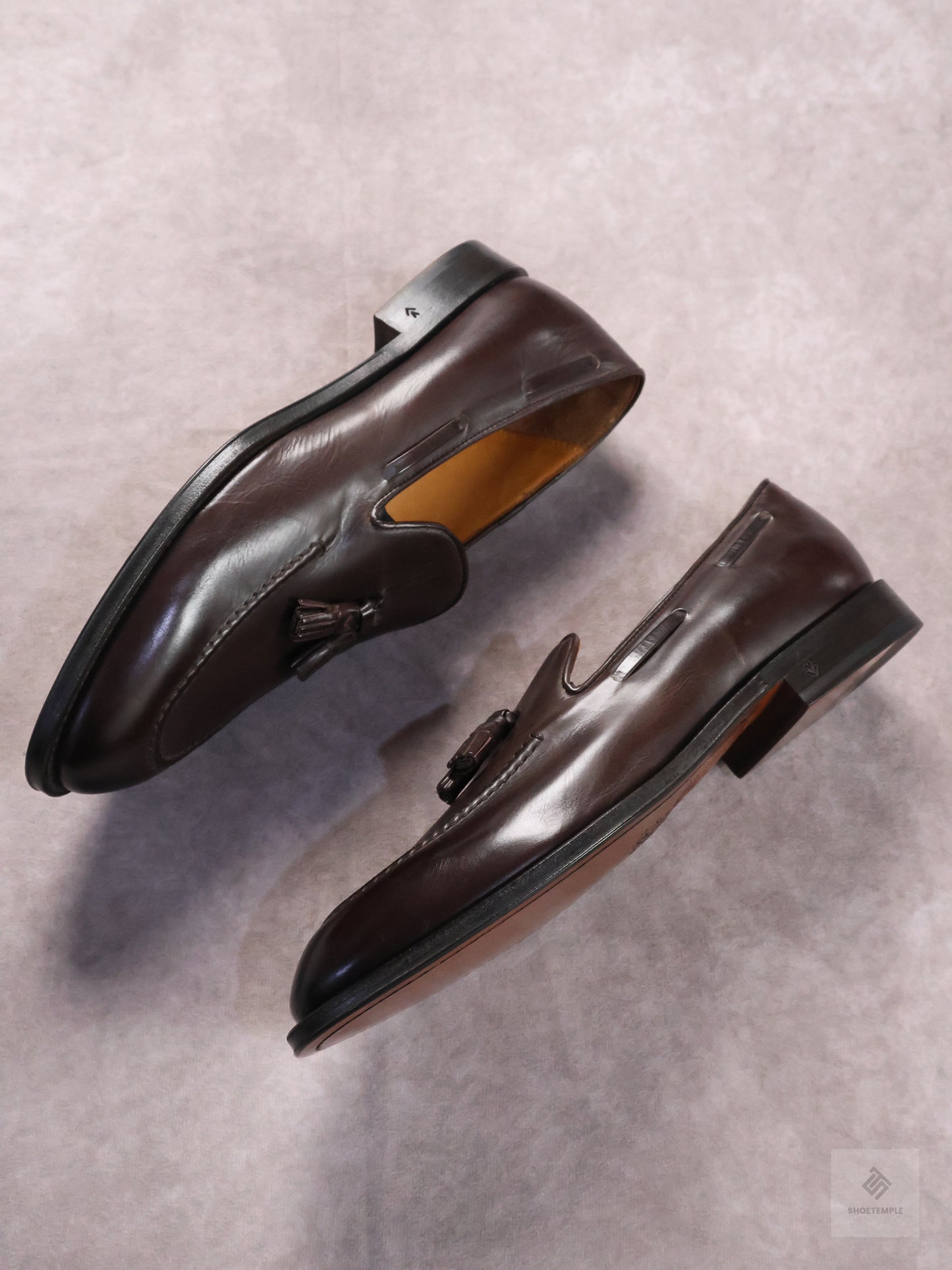 John Varvatos Dark Brown Leather Tassel Loafer
