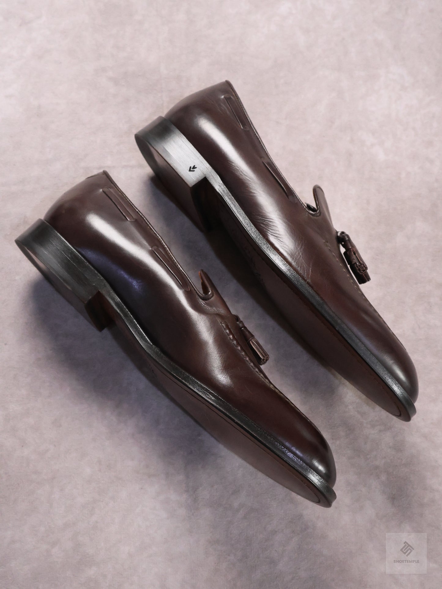 John Varvatos Dark Brown Leather Tassel Loafer