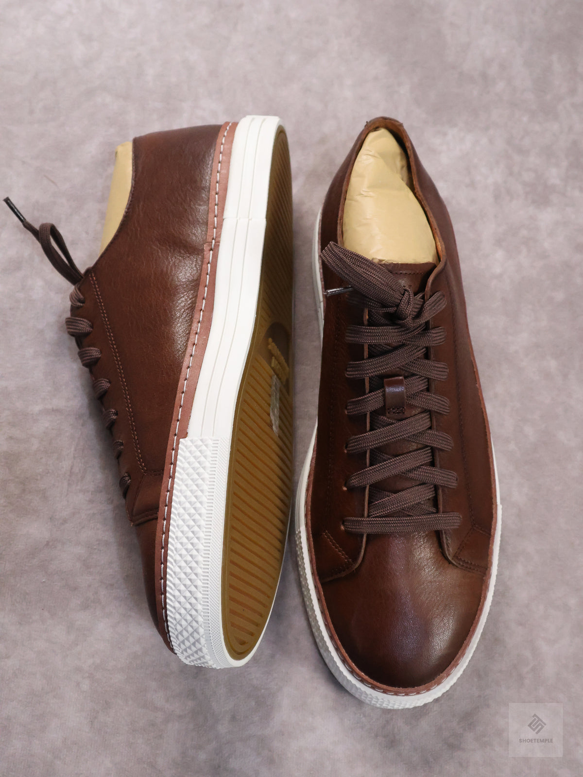 Allen Edmonds Paxton Casual Lace-Up Sneaker in dark brown leather.