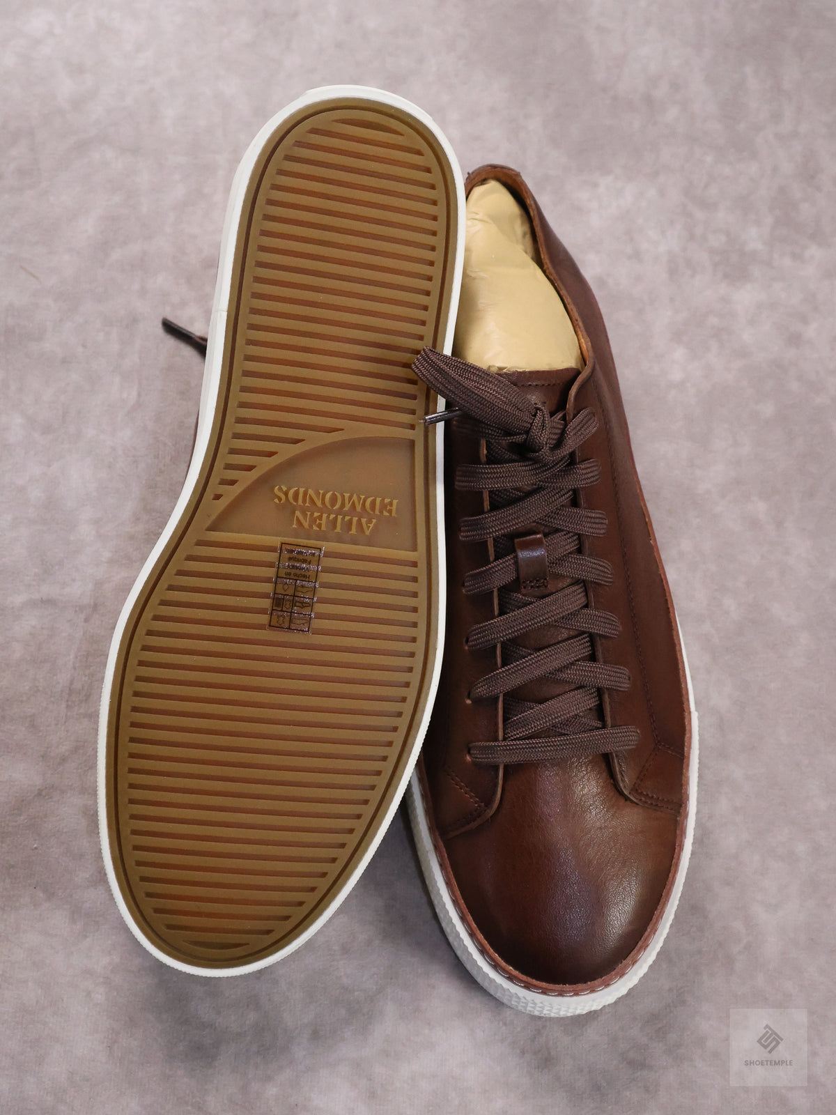 Allen Edmonds Paxton Casual Lace-Up Sneaker in dark brown leather.