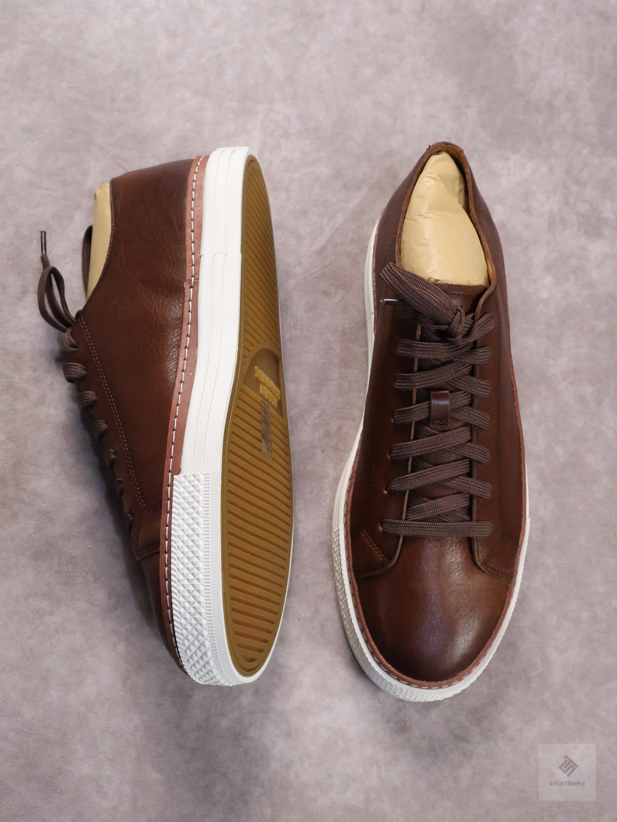 Allen Edmonds Paxton Casual Lace-Up Sneaker in dark brown leather.