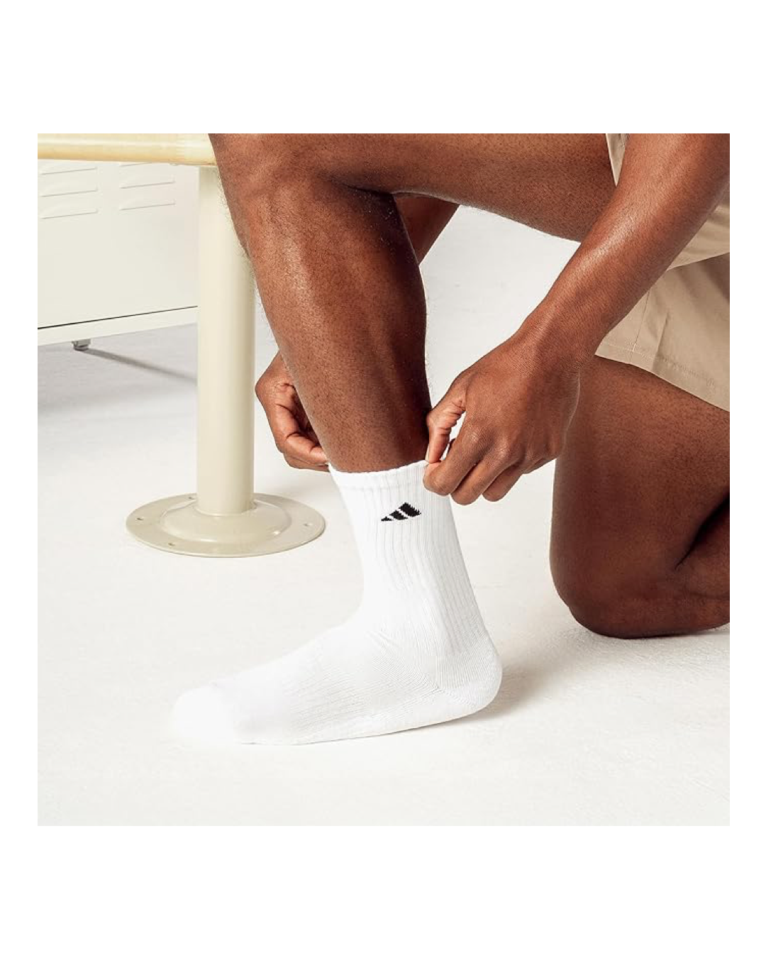 6 in a pack Adidas Men's Athletic Cushioned Crew Socks (6 Pairs) Durable & Comfortable