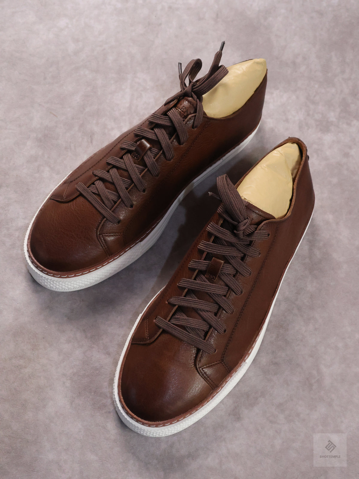 Allen Edmonds Paxton Casual Lace-Up Sneaker in dark brown leather.