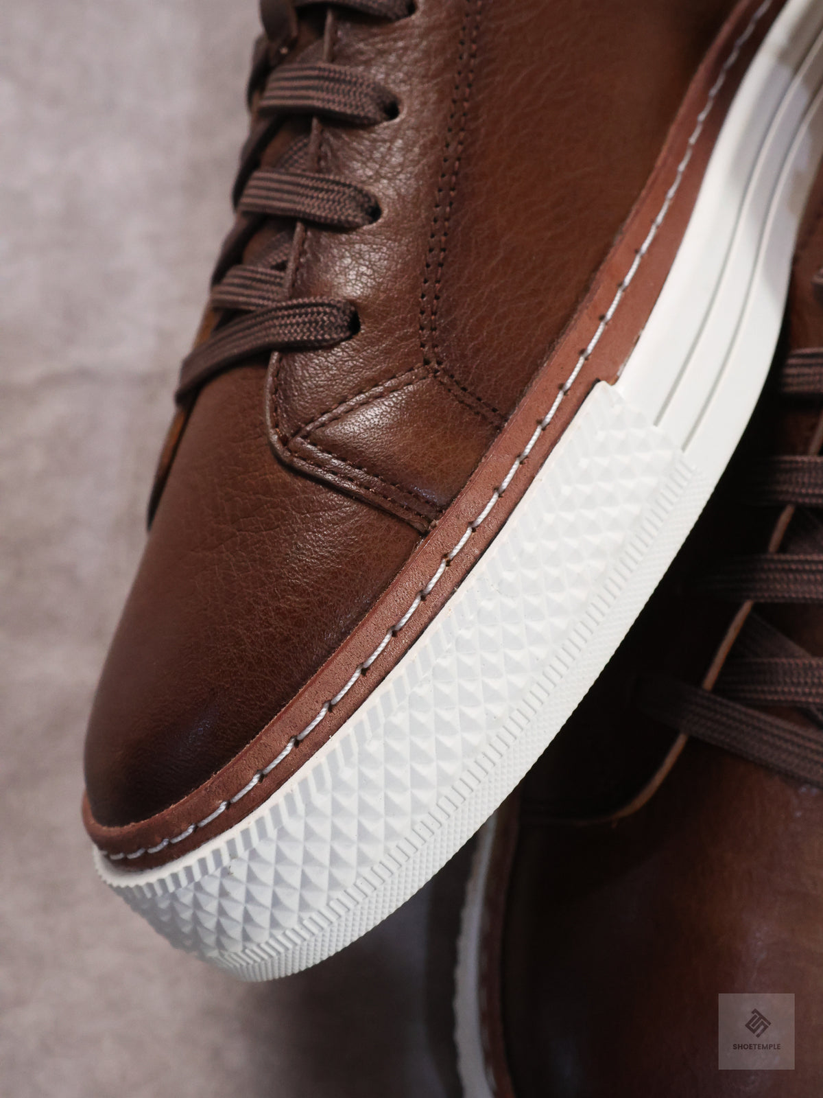 Allen Edmonds Paxton Casual Lace-Up Sneaker in dark brown leather.