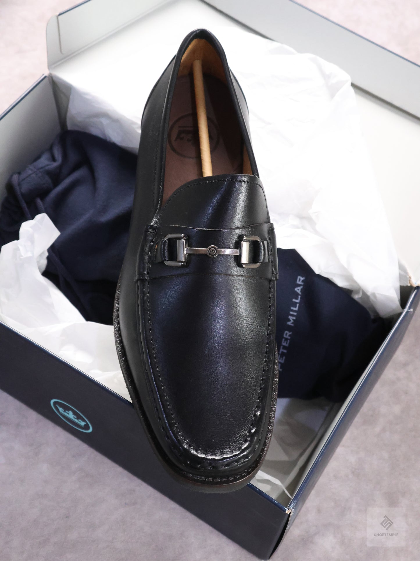 Peter Millar Black Leather Bit Loafer