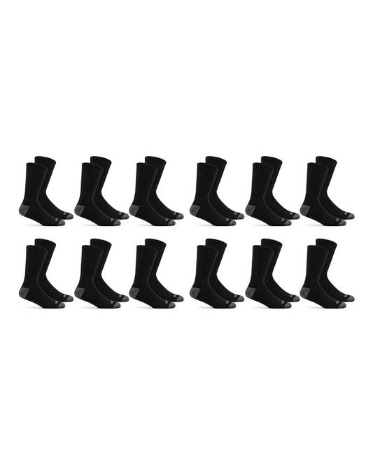 Fruit of the Loom Men's Dual Defense Crew Socks (12-Pack)