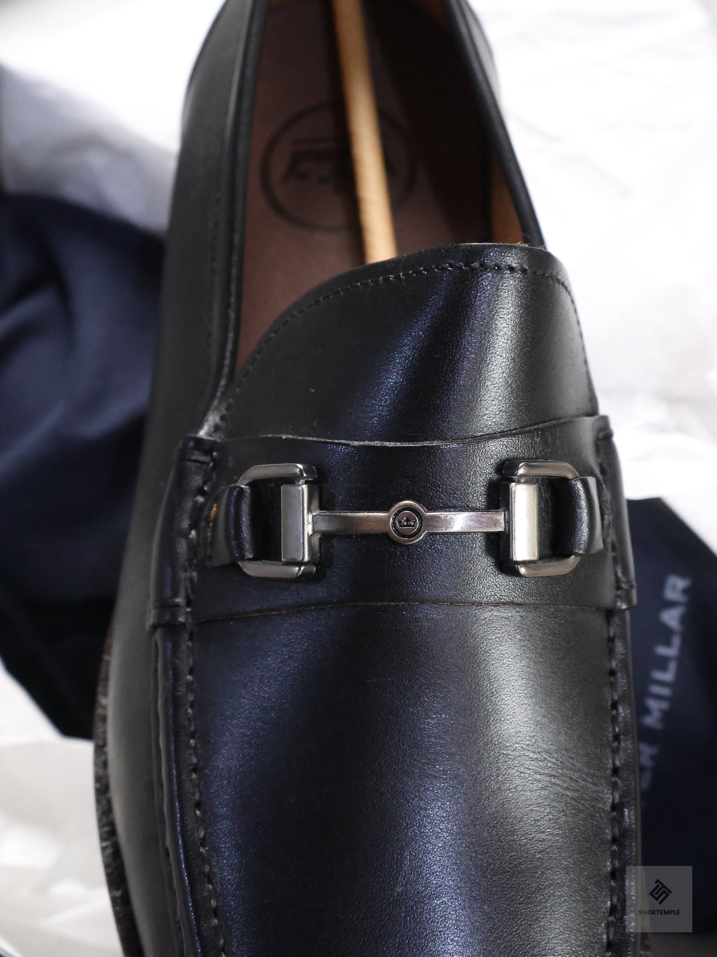 Peter Millar Black Leather Bit Loafer