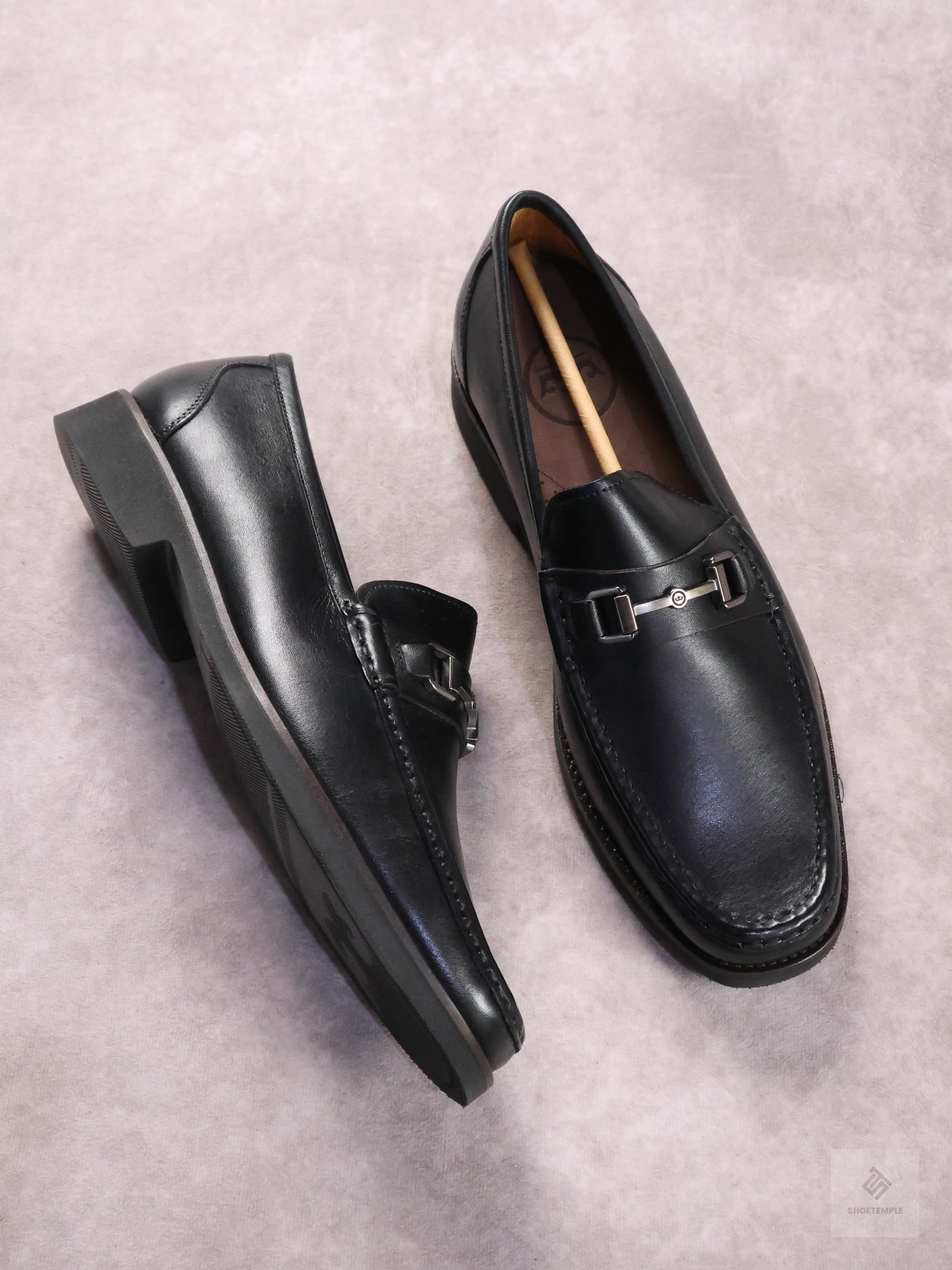 Peter Millar Black Leather Bit Loafer
