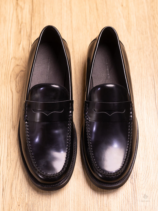 Seed Heritage High Shine Penny Loafer - Black