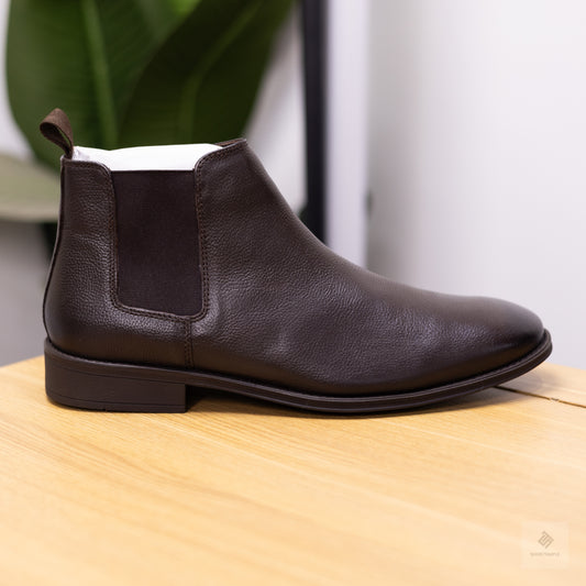 Gazman Leather Chelsea Boots Brown