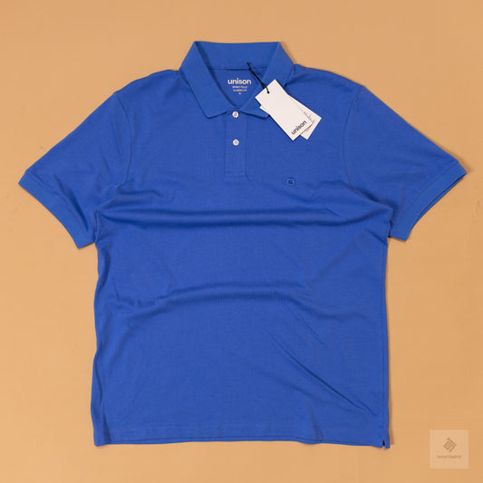 Unison Pique Polo  Blue