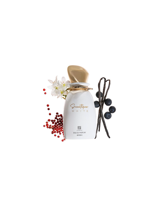 Ahmed Al Maghribi Scentique White 100ML | For women Perfume | For Men Perfume | For unisex | Long Lasting | Black Currant | Pink Pepper | Vanilla | Perfumes