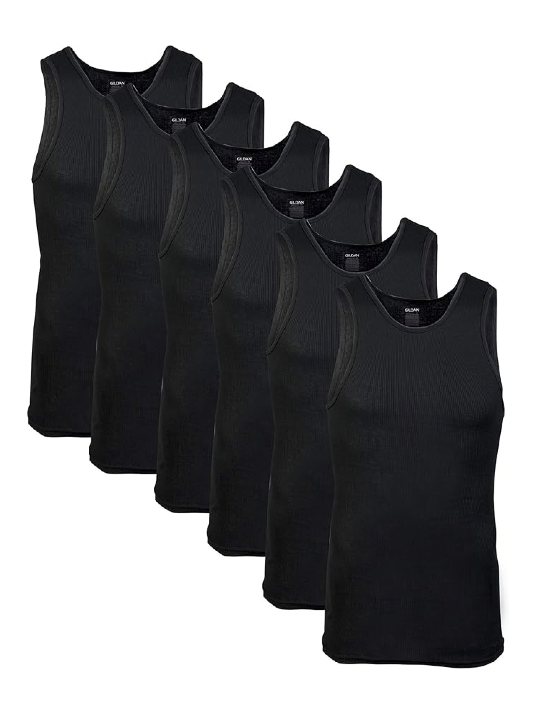 6 in pack Gildan Men's A-Shirts Tanks Multipack
