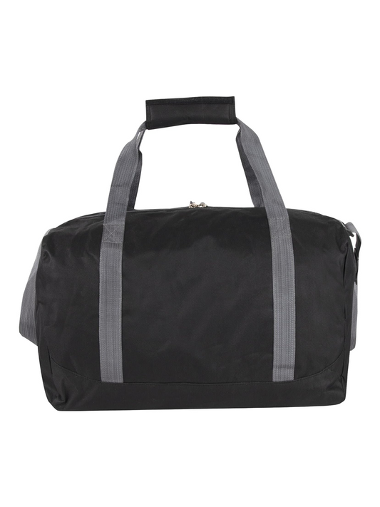 40 Liter, 17 Inch Canvas Duffle Bag for Men and Women – Travel Weekender Overnight Carry-On Shoulder Duffel Tote Bag (Black)