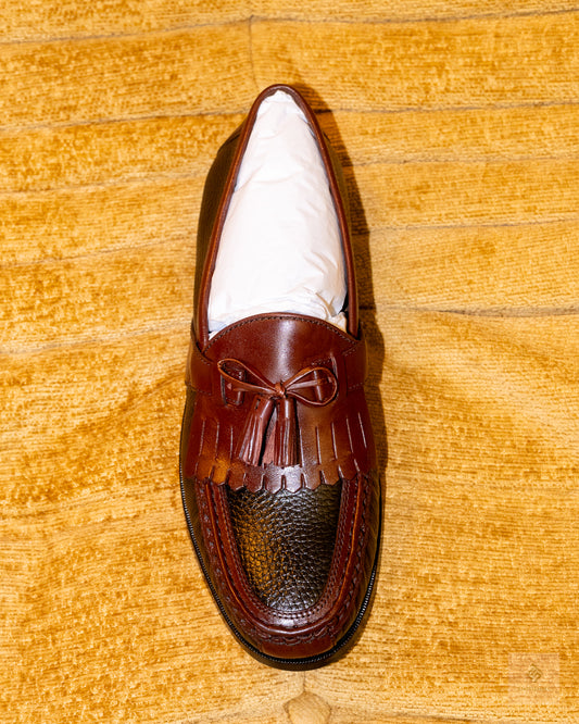 Johnston & Murphy Two Toned Kilted Tassel Loafers